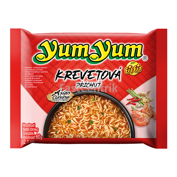 Instantní nudlová polévka YumYum s krevetovou příchutí 60 g